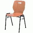 chaise haute boi - CHAISE POUR COLLECTIVITÉS EMPILABLE ET ACCROCHABLE   CHAISE EMPILABLE ET ACCROCHABLE MISSOURI, ARMATURE ÉPOXY NOIR, COQUE COLORIS BLEU