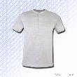 vetement automne - T-SHIRT COL ROND BOUTONNÉ