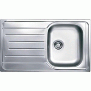 GLEM - EVIER INOX 1 CUVE 1 EGOUTTOIR (GAUCHE) GL186IXD (GL 186 IX D) LISSE