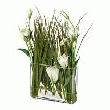 COMPOSITION LISIANTHUS BLANC + VASE
