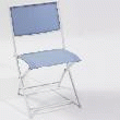 chaise haute boi - CHAISE PLIANTE ACIER BLANC TEXTILÈNE BLEU CIEL