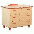 COMMODE ANTHÉA 4 TIROIRS - POIRIER/HÊTRE NATUREL