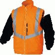 PANOPLY- OPTIMUM  PARKA 4 EN 1 HAUTE VISIBILITÉ POLYESTER OXFORD ENDUIT PVC-DELTA PLUS-ORANGE FLUO/BLEU MARINE-XXXL