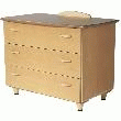 COMMODE ANTHÉA 3 TIROIRS - POIRIER/HÊTRE NATUREL
