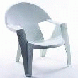chaise haute boi - LOT DE 4 FAUTEUILS BAS DE JARDIN BEBOP BLANC