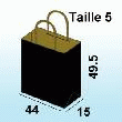 parallelisme rouleau - SAC KRAFT HAVANE VERGÉ NOIR TAILLE 5