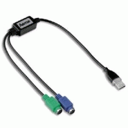 hub usb port boule - ADAPTATEUR USB 2 X PS/2 SOURIS + CLAVIER 102158