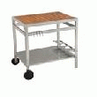 DESSERTE D'EXTÉRIEUR EN BOIS ET MÉTAL SILVER COOK'IN CHARIOT À PLANCHA