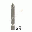 DIAGER 3 EMBOUTS VISSAGE PHILLIPS NO1 LG 50MM REVÊTEMENT TIN DIAGER 620PH1L050