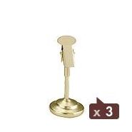 equipement etiqueter - PIEDS DORÉS + PINCES H:7,5 CM