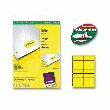 materiel etiqueter - PLANCHES D'ÉTIQUETTES AVERY L99,1 X H38,1 MM 280 ÉTIQ/BOÎTE - JAUNE - NEUF - AVERY