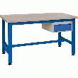 ETABLI AVEC CAISSON 1 TIROIR CCE 1200 X 750 MM EN HÊTRE MULTIPLIS