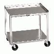 DESSERTE INOX 2 PLATEAUX 48 X 43 X 51 CM