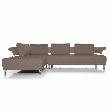siege exterieur arena - CANAPÉ ANGLE GAUCHE MODERNE EDGE PU TAUPE