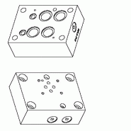 manifold block - PLAQUE D'ADAPTATION BLOCS FORé CETOP 3 SUR CETOP 7 - MRA7/3 manifold block - PLAQUE D'ADAPTATION BLOCS FORé CETOP 3 SUR CETOP 7 - MRA7/3