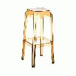 tabouret haut - TABOURET LUKA-T PLEXI AMBRE TRANSPARENT