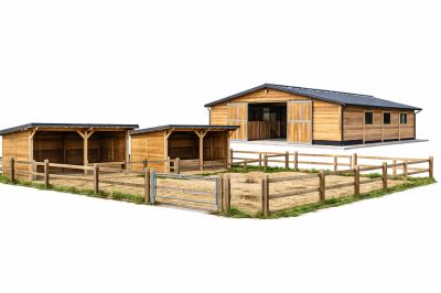 Refuge équin et grange en bois Refuge équin et grange en bois