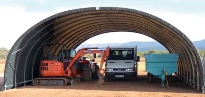 Abri tunnel de stockage pour les usages logistiques et les chantiers Abri tunnel de stockage pour les usages logistique