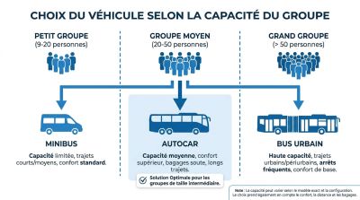 Choix d'un autocar par capacité Choix d'un autocar par capacité