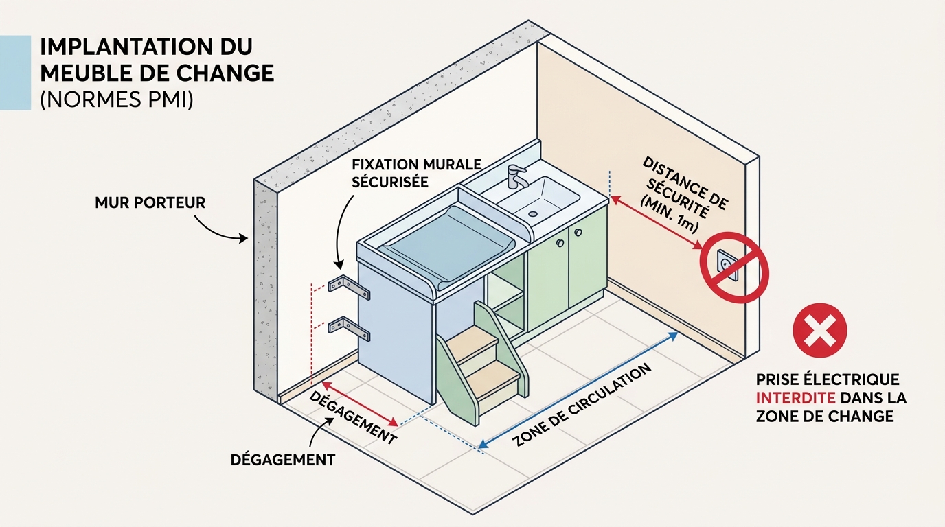 Implantation meuble change PMI Implantation meuble change PMI