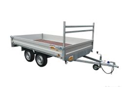 Remorque plateau à double essieu Remorque plateau à double essieu