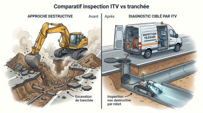 Comparatif inspection ITV vs tranchée