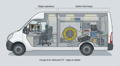 Coupe d'un véhicule ITV : régie et atelier