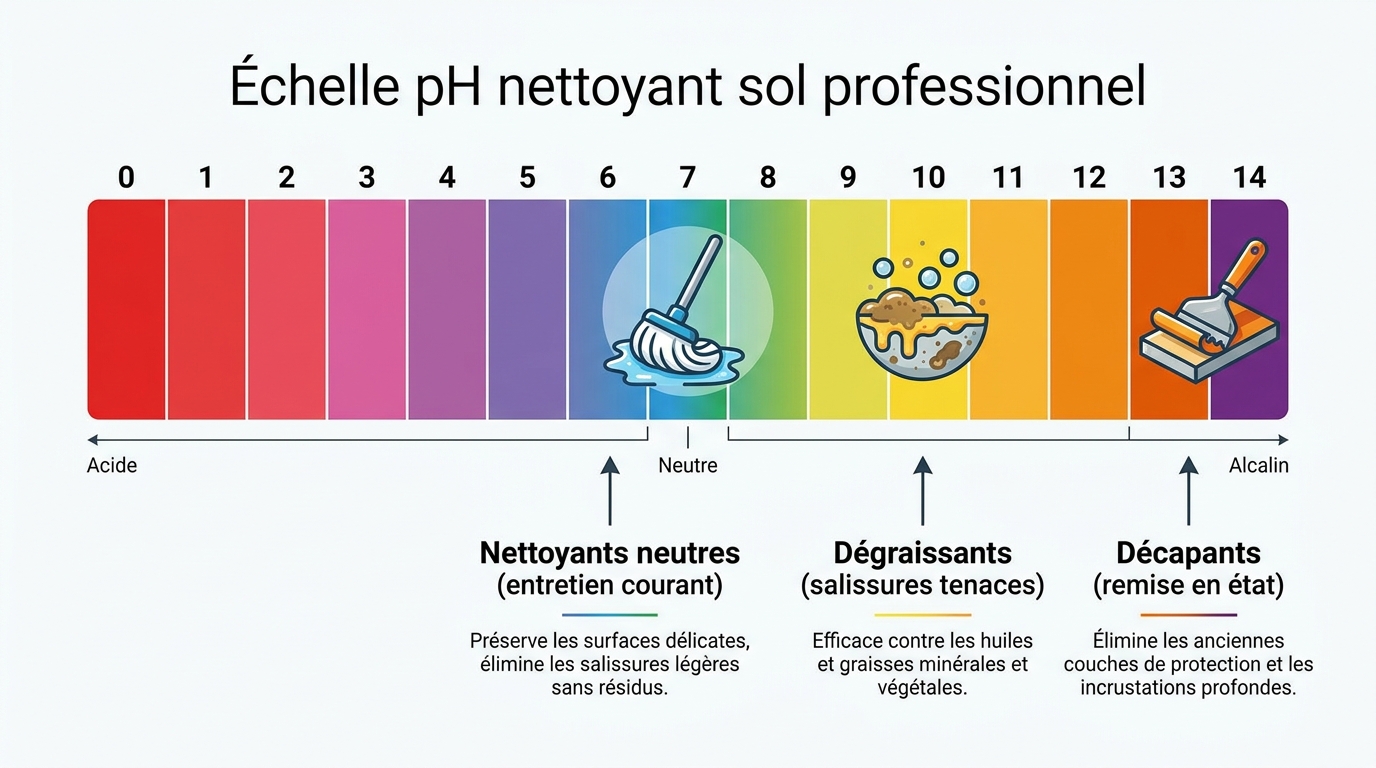 Échelle pH nettoyant sol professionnel Échelle pH nettoyant sol professionnel