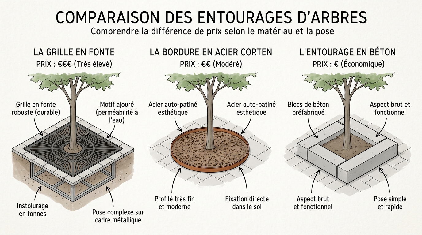 Comparatif prix entourage arbre Comparatif prix entourage arbre