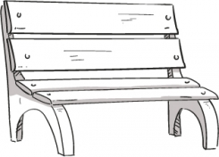 Banc public droit banc public classique mobilier urbain droit