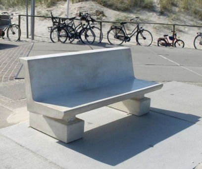 Banc public en béton banc public béton moderne mobilier urbain