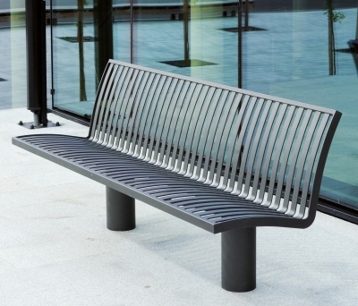 Banc public en métal banc public métal mobilier urbain moderne décor