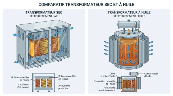 Comparatif transformateur sec et à huile Comparatif transformateur sec et à huile