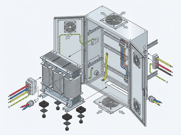 Intégration transformateur en armoire IP Intégration transformateur en armoire IP