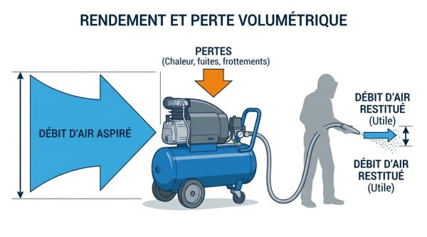 Débit restitué compresseur de sablage Débit restitué compresseur de sablage