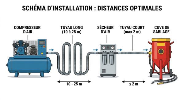 Installation compresseur de sablage Installation compresseur de sablage