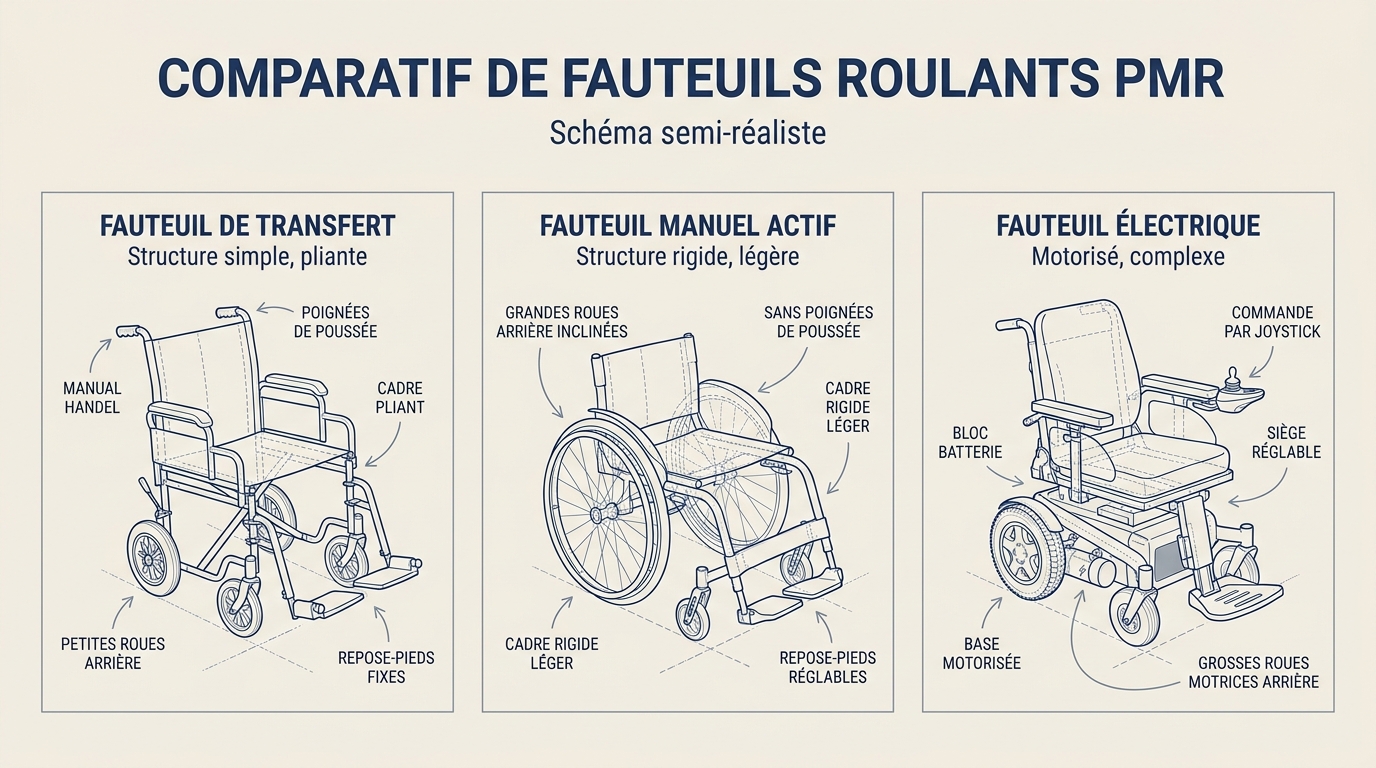 Comparatif de fauteuils roulants PMR Comparatif de fauteuils roulants PMR