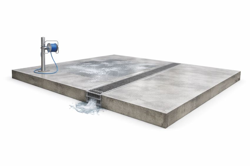 Aire de lavage bétonnée Aire de lavage bétonnée