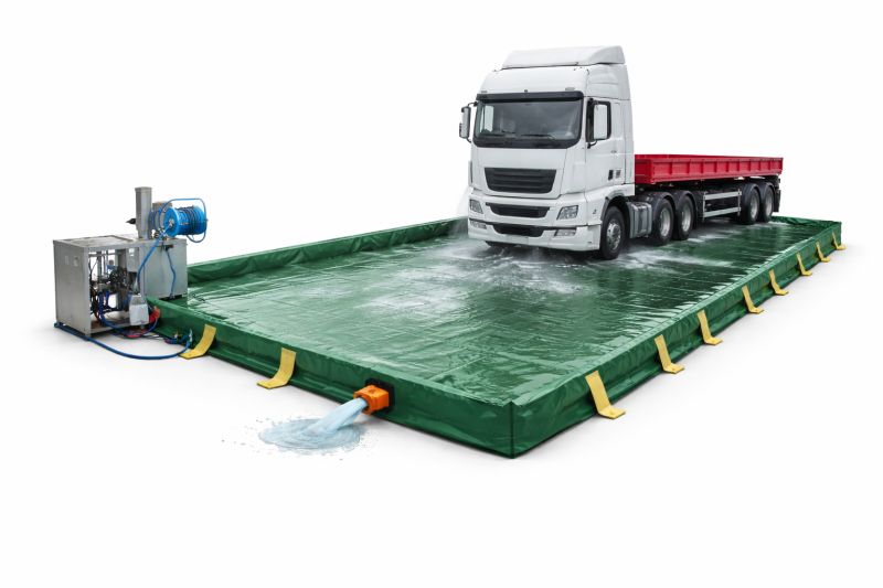 Aire de lavage pour poids lourds Aire de lavage pour poids lourds