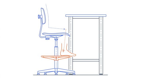 Chaise haute avec repose-pieds pour classe Chaise haute avec repose-pieds pour classe