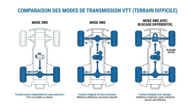 Schéma transmission 4x4 quad professionnel Schéma transmission 4x4 quad professionnel