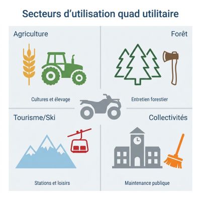 Secteurs d'utilisation quad utilitaire Secteurs d'utilisation quad utilitaire