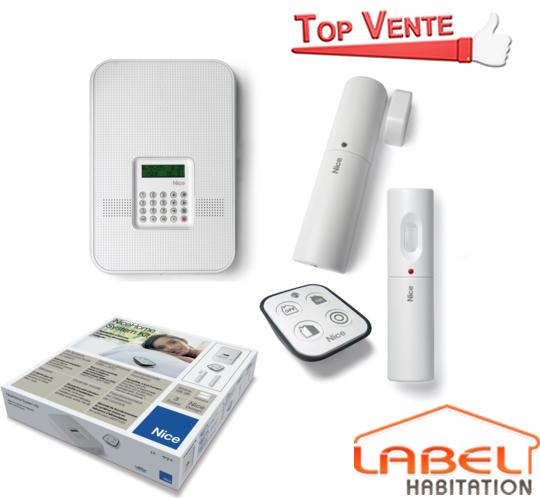 Alarme Maison sans fil anti intrusion NICE KIT1GW Kit de base LabelHabitation