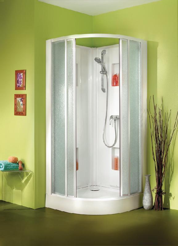 cabine de douche quart de cercle installation de porte à charnières