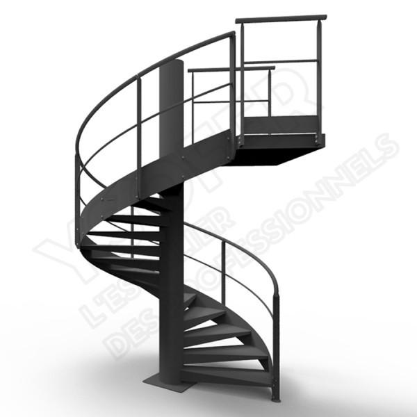 escalier helicoidal hauteur 4m