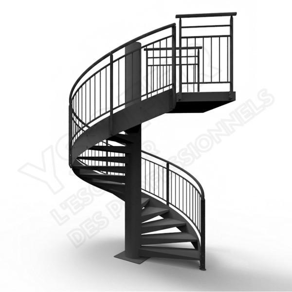 escalier helicoidal hauteur 4m