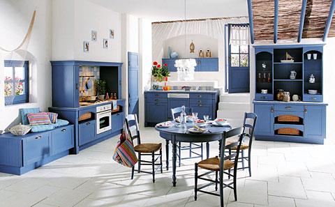Blue-ultra-moderne ultra-luxe-aparttment-cuisine-île-très-élégante