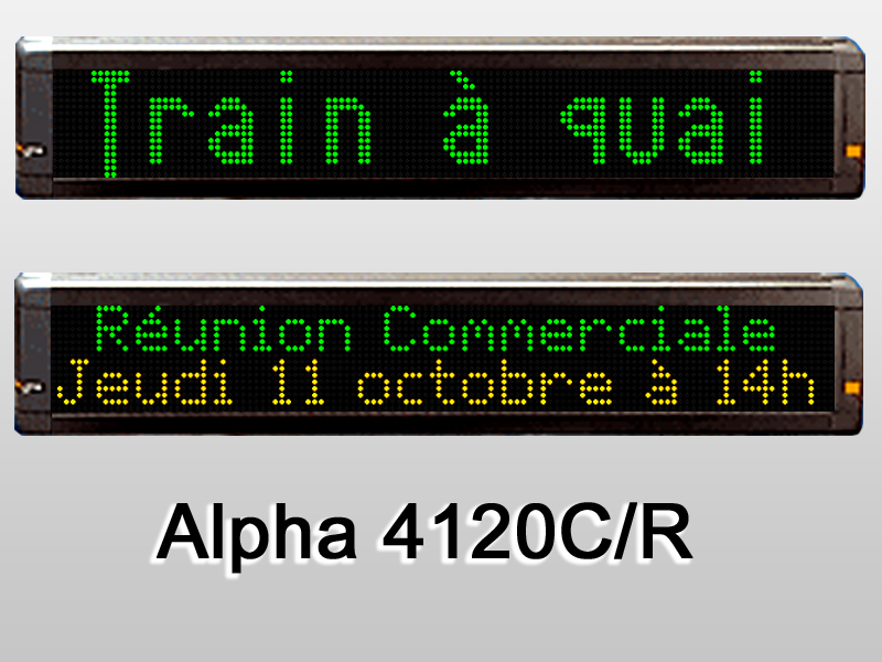 AFFICHEUR ÉLECTRONIQUE ALPHA 4120C/R