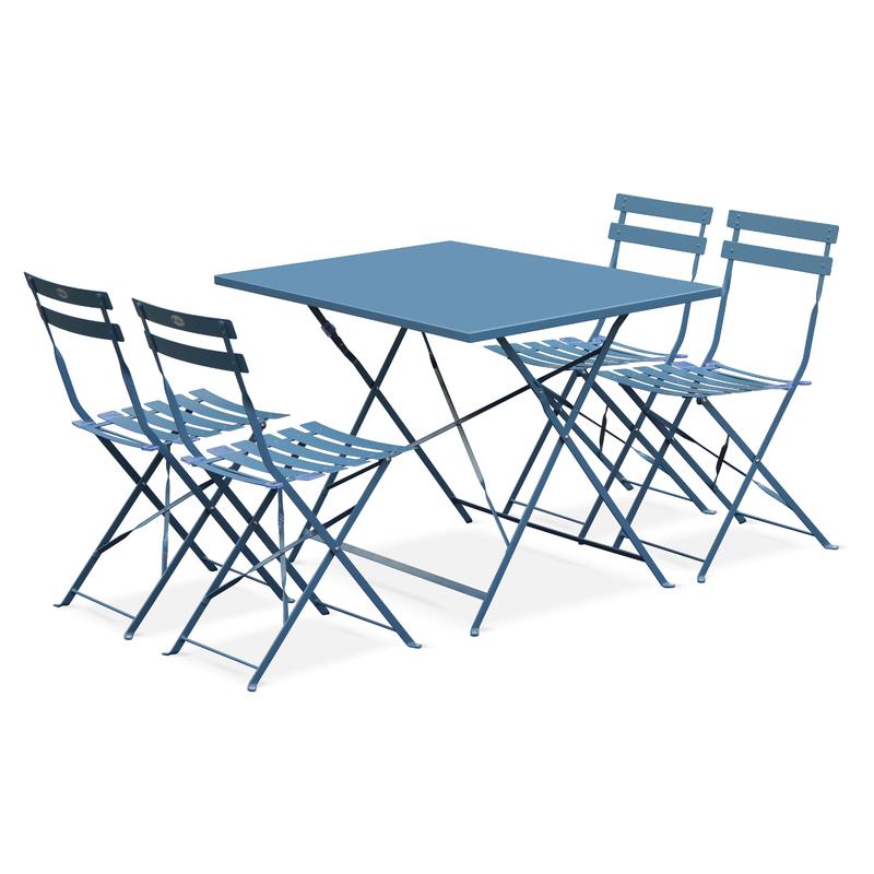 SALON DE JARDIN BISTROT PLIABLE EMILIA RECTANGULAIRE BLEU GRISÉ AVEC ... SALON DE JARDIN BISTROT PLIABLE EMILIA RECTANGULAIRE BLEU GRISÉ AVEC ...