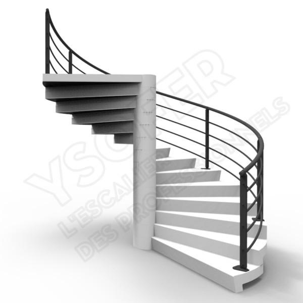 escalier helicoidal beton kit